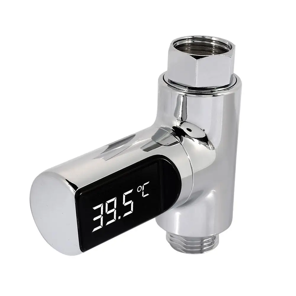 

Silver ABS Bathe Water Temperature Meter Fashionable Practical Water Temperature Sensor Durable LED Shower Thermometer Home