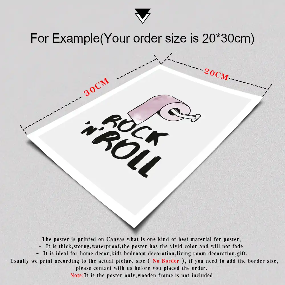 Grappige Wc Poster Badkamer Wall Art Prints Rock En Roll