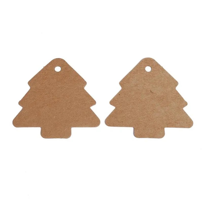 

3 Color Kraft Paper Tag Luggage Label Christmas Party Decoration Note DIY Blank Card for Gift Packing Hanging Tag