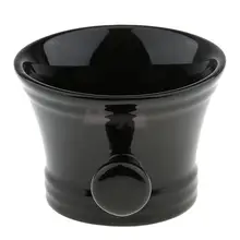 Прочная черная керамика, Парикмахерская щетка для бритья, кружка, чаша для мужских волос, для бритья бороды, мыльница для бритья, инструмент для ухода за волосами для мужчин