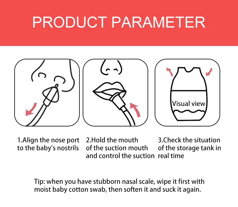 Горячий Новорожденный ребенок вакуумный всасывающий носовой аспиратор накладной нос очиститель infantil нос Up aspirador носовой уход за ребенком