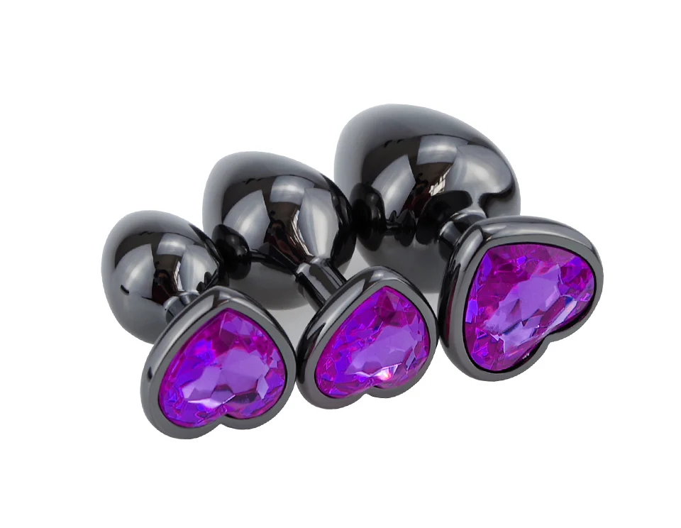 Black & Purple Butt Plug Set