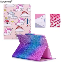Чехол для ipad 2, 3, 4 чехол в виде единорога из мультфильма, Мрамор из искусственной кожи чехол-бумажник чехол с подставкой, с отделением для карточек для ipad 3 4 чехол для ipad 2 Экран пленка