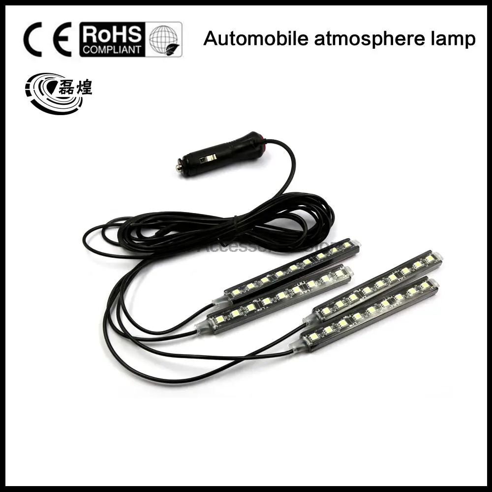 2016 4x9 LED 8 COLORS Led Car Atmosphere Lights Decoration font b Lamp b font 12v