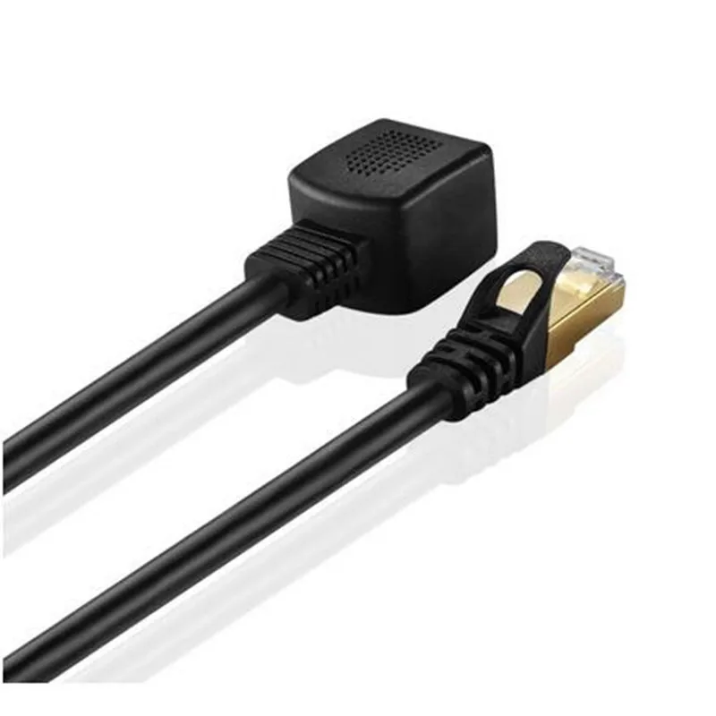 LBSC 이더넷 연장 케이블, CAT7 RJ45 수-암 차폐 LAN 네트워크 패치 코드 (금 도금 플러그 포함)