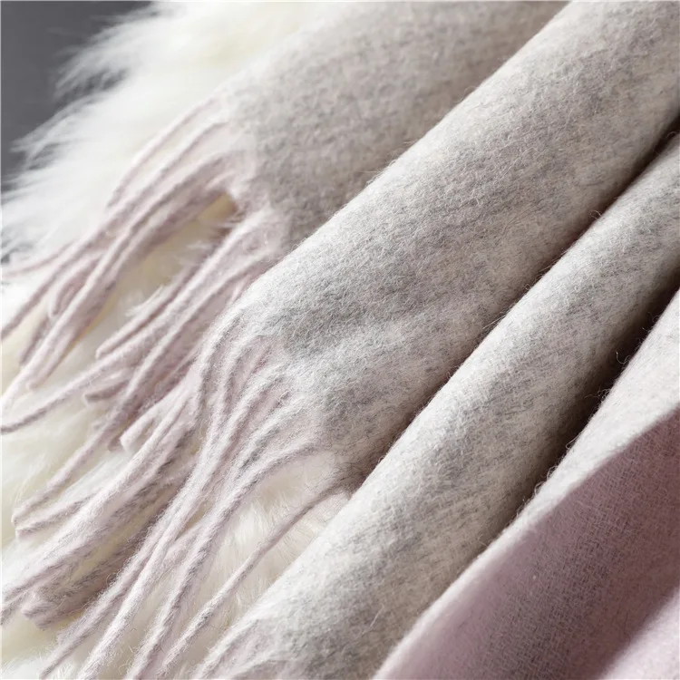 Luna& Dolphin, женская Европейская шаль, 180x100 см, Натуральная шерсть, зимние мужские шарфы, бежевый клетчатый шерстяной Палантин из пашмины, с кисточками, одеяло, шарф