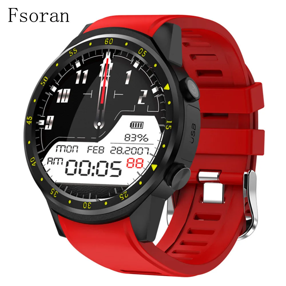 

Fsoran F1 Sport Smart Watch Heart Rate GPS Camera Support Stopwatch Bluetooth Smartwatch SIM Card Wristwatch For Android IOS