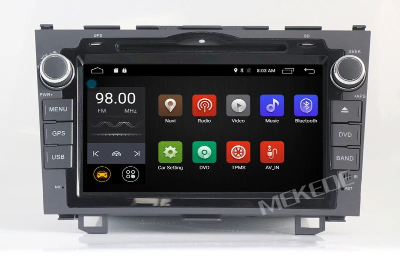 Sale Android 7.1 HD Quad Core 2G RAM 1024X600 Car DVD Player For Honda/CRV CR-V 2006-2011 GPS Navigation Stereo DTV DAB+ SWC BT CAM 4