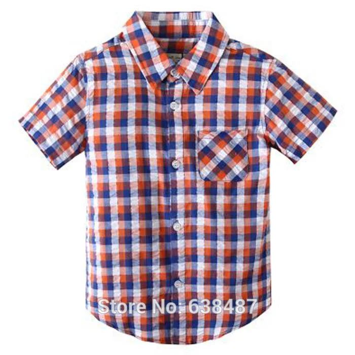 Новинка года, качественная летняя рубашка для маленьких мальчиков из хлопка детская одежда футболки с короткими рукавами одежда для маленьких мальчиков летние топы - Цвет: 7004