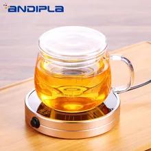 Портативный мини нагреватель изоляционная база Интеллектуальный термостат Кофе Молоко колба для подогрева чая стеклянный чайный горшок Trivets чайный сервиз аксессуары