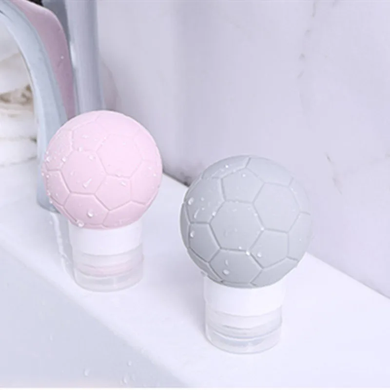 

Travel Football Shape Bottling Silicone Squeeze Bottle Cosmetic Lotion Container Travel Empty Shampoo Pots Set