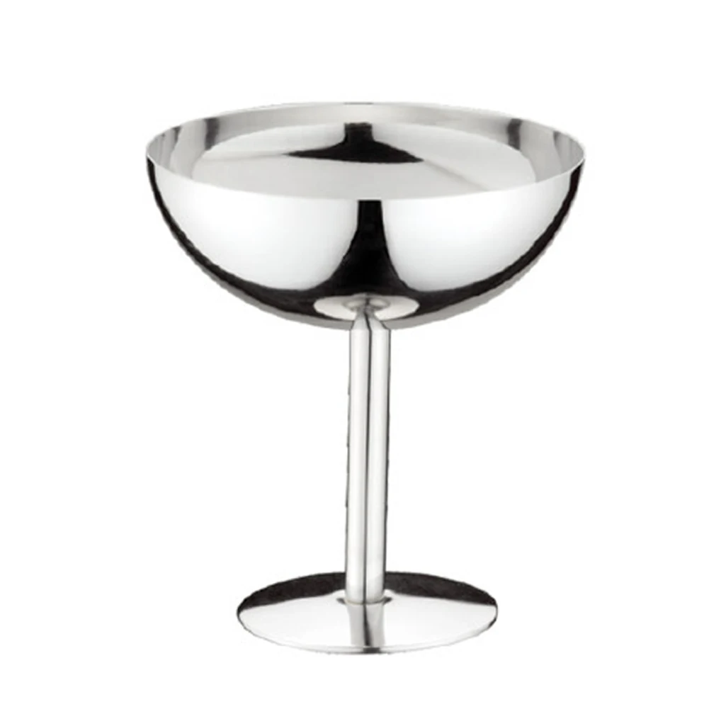 

200ml Salad Cup Dessert Bowl Silver Stainless Steel Safe Dish Two Styles Durable Stemmed Sundae Cup