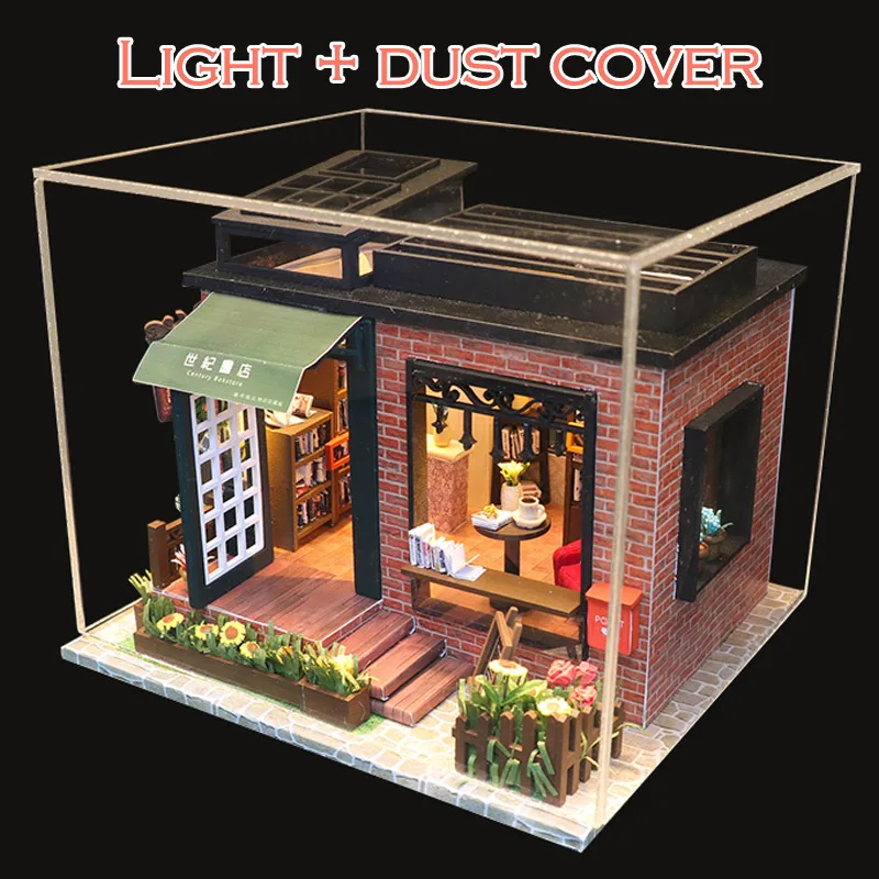 

Doll House with Furniture Wooden DIY Miniature Miniaturas Dollhouse CENTURY BOOKSTORE Children Christmas Birthday Gift Toys