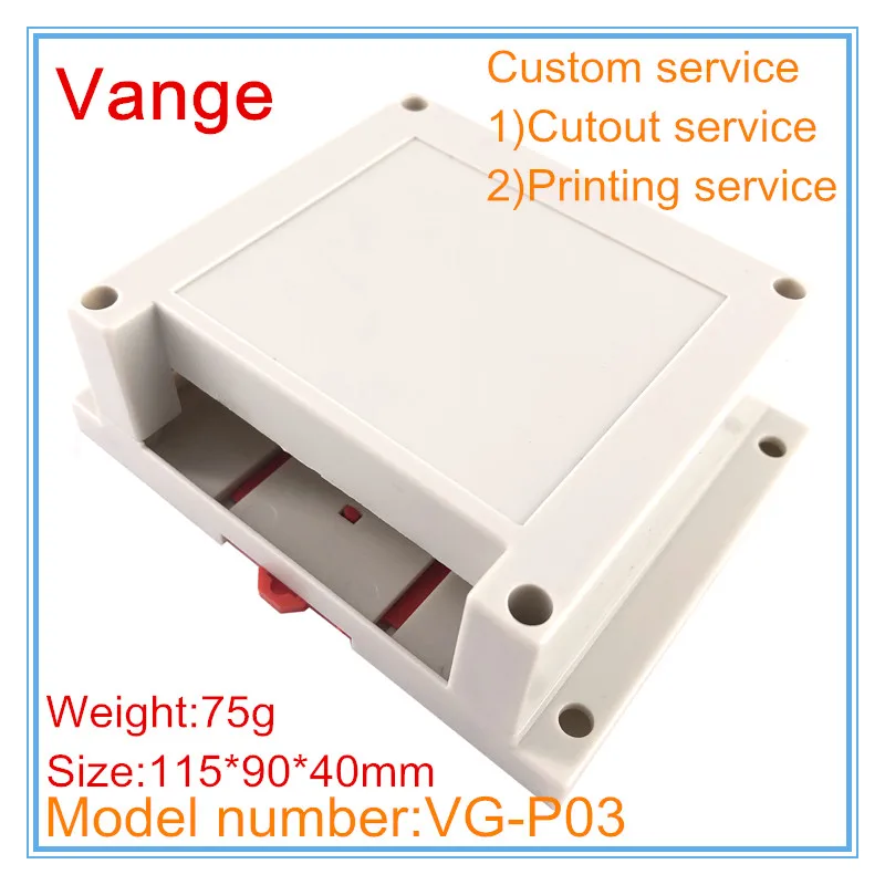 

1pcs/lot mold making extrusion box 115*90*40mm ABS plastic enclosure case diy for PLC electronic chassis one side design