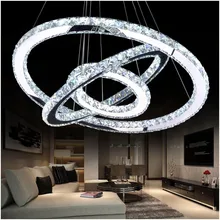 LED Diamond Ring Crystal Chandelier Light Modern LED Circle Chandelier Lamp / Lights / Light Fixture Ready Stock luxury diamond led chandelier crystal lamp modern crystal light fixture circle hanging lustres led decorate luminaire home light