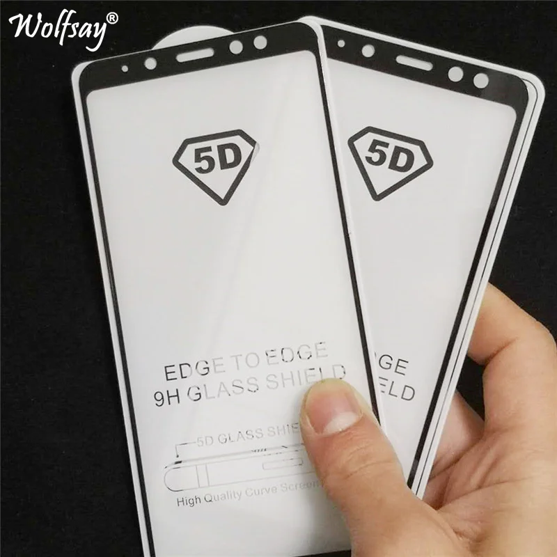 

5D Full Cover Tempered Glass For Samsung Galaxy A8 2018 Full Glue Screen Protector 9H Hardness Glass For Samsung Galaxy A8 2018