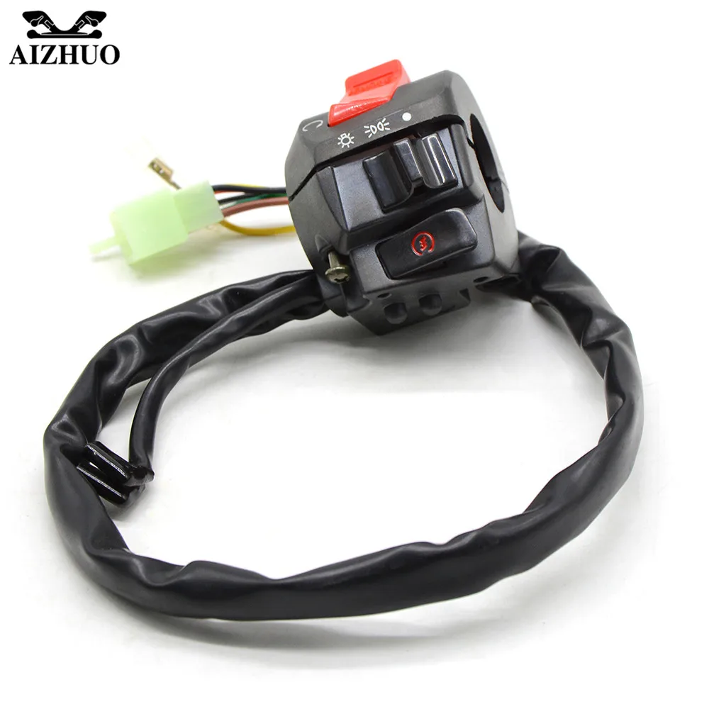 7/8 Universal Motocycle Light Switch Button Motobike Horn Turn Signal Electric Button For YAMAHA MT07 MT09 FZ07 FJ09 MT10 YZF R1