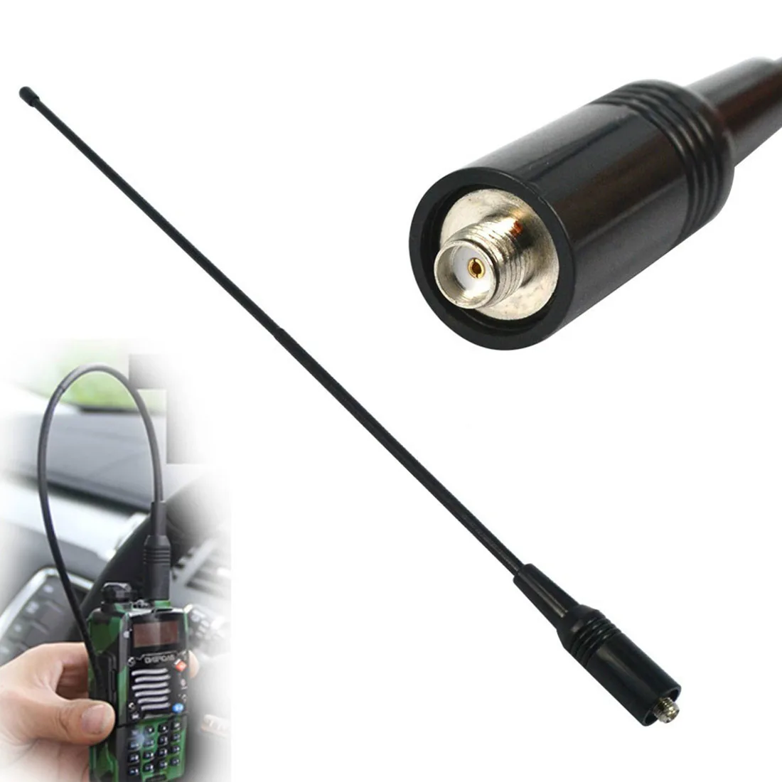40cm Flexible SMA 771 SMA Female Dual Band 10W Antenna For Baofeng UV5R