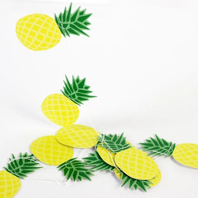 Summer Pineapple Garland Banner Home Decor Fruit Garland Tropical Hawaiian Birthday Bridal Show Pool Party Flamingle Decorations
