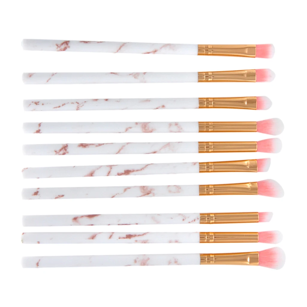 10Pcs Makeup Brush Set Cosmetics Eyeliner Eyeshadow Blush Lip Brushes