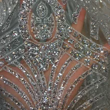 Склеенная блестящая Порошковая Сетка Тюль Блестки кружевная ткань для вечерние/свадебные