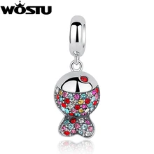 2017 Nuevo Estilo de Plata de Ley 925 Collar de Peces de Colores Del Grano Del Encanto Fit Pandora Original Pulsera Auténtica Joyería de Moda BRICOLAJE