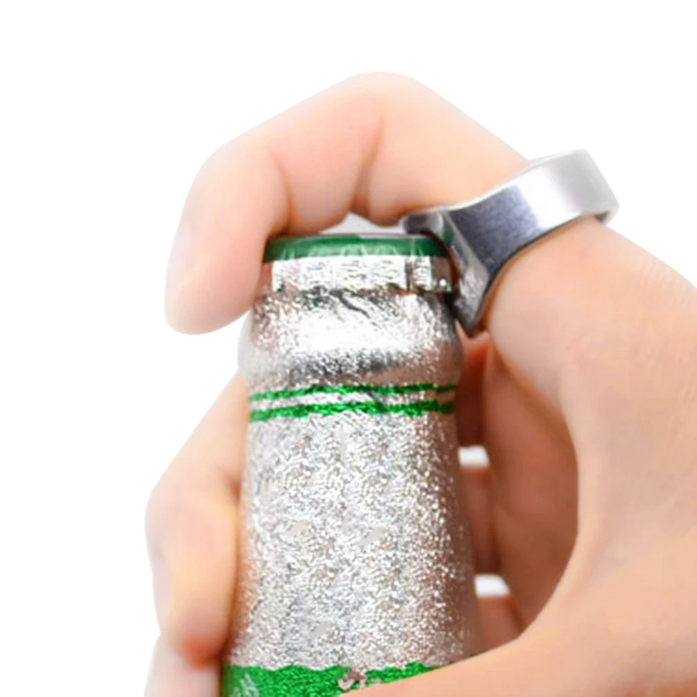 1 шт. 22 мм мини-открывашка для бутылок из нержавеющей стали кольцо на палец в форме кольца бутылка для пива открывающаяся крышка инструменты для кухни