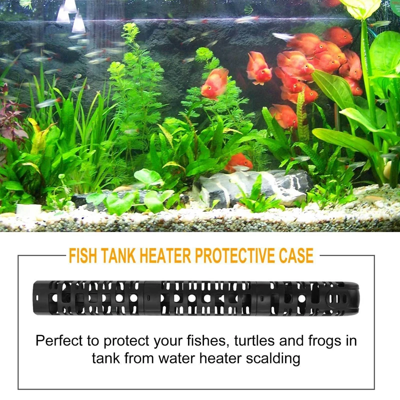 

Aquarium Heater Protector Adjustable Length Sections Anti-explosion Heating Rod Shield Fish Tank Heater Protective Case