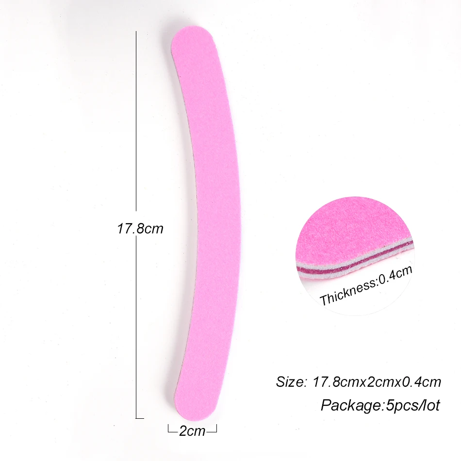 Полный Красота 5 шт./компл. ярко-розовая профессиональная Пилочки для ногтей буферный блок для маникюра Лак для ногтей файл инструменты аксессуары CH852