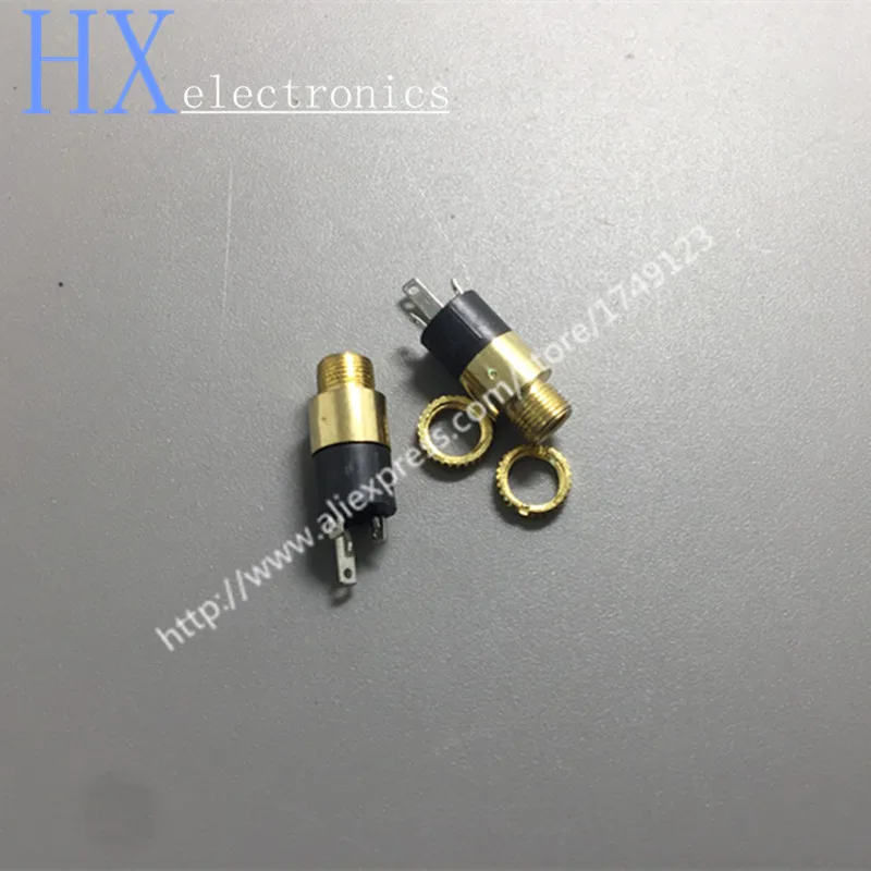 PJ-392 3Pins Vertical 3.5MM Stereo Aduio Connectors 3.5mm Headphone Plug Gold Plating PJ392 0.8yuan_