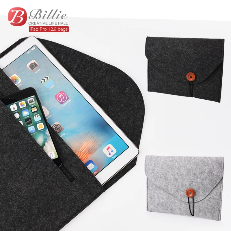 Woolen Felt Sleeve Bag Case Pouch Tablet Cover For Apple iPad Pro 12.9