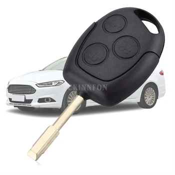 

500Pcs/Lot 3 Buttons Blade Uncut Remote Car Key Shell Case Fob Covers For Ford Focus Mondeo Festiva Fusion Suit Fiesta KA