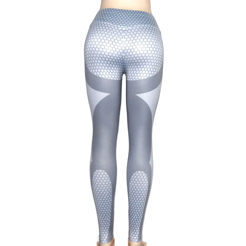 Kaminsky, леггинсы с 3D принтом для женщин, соты, пуш-ап, леггинсы с высокой талией, штаны для фитнеса, сексуальные эластичные леггинсы для тренировок
