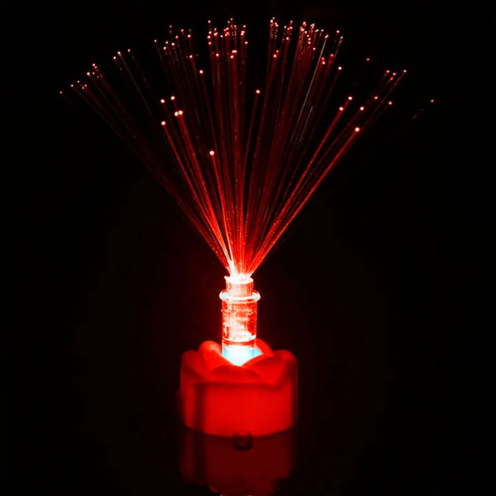 

Beautiful Romantic 1Pc MINI Light Color Changing LED Fiber Optic Night Light Lamp Battery Powered Christmas Party Home Decor