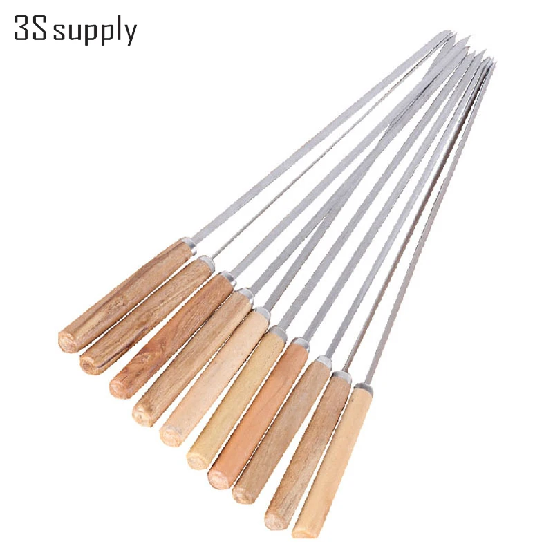 High quality outdoor bbq sticks metal bbq skewers stainless steel bbq
