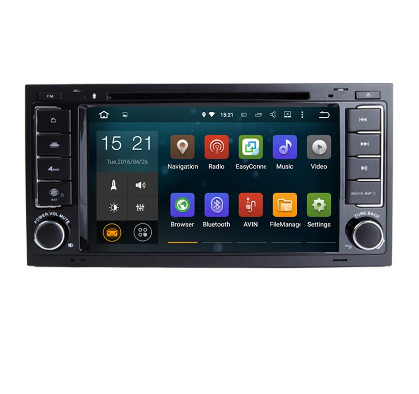 Discount 7"HD 1024X600 Android 7.1 Quad Core Car DVD Player for VW Touareg Android  T5 Transporter Multivan 2004-2011 4G Stereo system 1