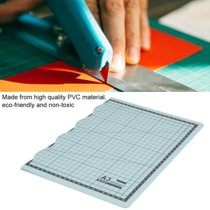 NewA3 Cutting Mat Foldable PVC Grid Lines Cutting Board Self Healing