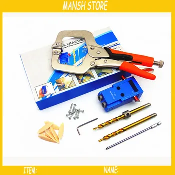 

1 set Hole Jig System Inclined Hole Device Kit Woodworking Hole Saw detent mechanism Tool Accessory Free Shipping