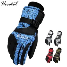 Зимние теплые перчатки для катания на сноуборде, лыжные перчатки для мужчин и женщин, перчатки для катания на горных лыжах и снегоходах, водонепроницаемые Зимние перчатки для езды на мотоцикле, ветрозащитные перчатки guanti moto