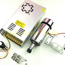 DC12-48V 0.3kw мотор шпинделя ER11 патрон CNC 300 Вт мотор шпинделя+ 52 мм кронштейн+ регулятор скорости питания для DIY CNC