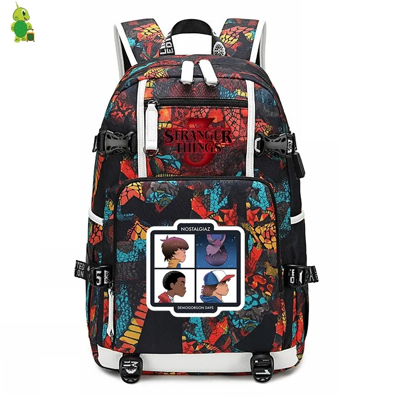 Очень странные дела 3 Рюкзак Для женщин Для мужчин рюкзак для путешествий, школьные сумки для подростков мальчиков и девочек большой ноутбук рюкзак повседневный рюкзак - Цвет: 2