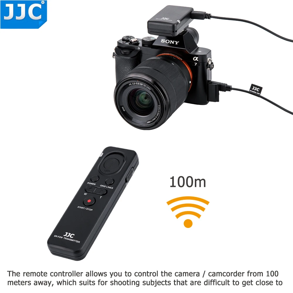 JJC 2.4Ghz Camera Wireless Remote Control for Sony A7R IV A7S A7II A6000 A6300 A6500 RX10II RX100IV