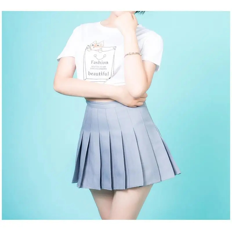 Женские юбки Kawaii Ulzzang, летняя новая Студенческая плиссированная юбка в студенческом стиле, Женская Корейская одежда Harajuku для женщин