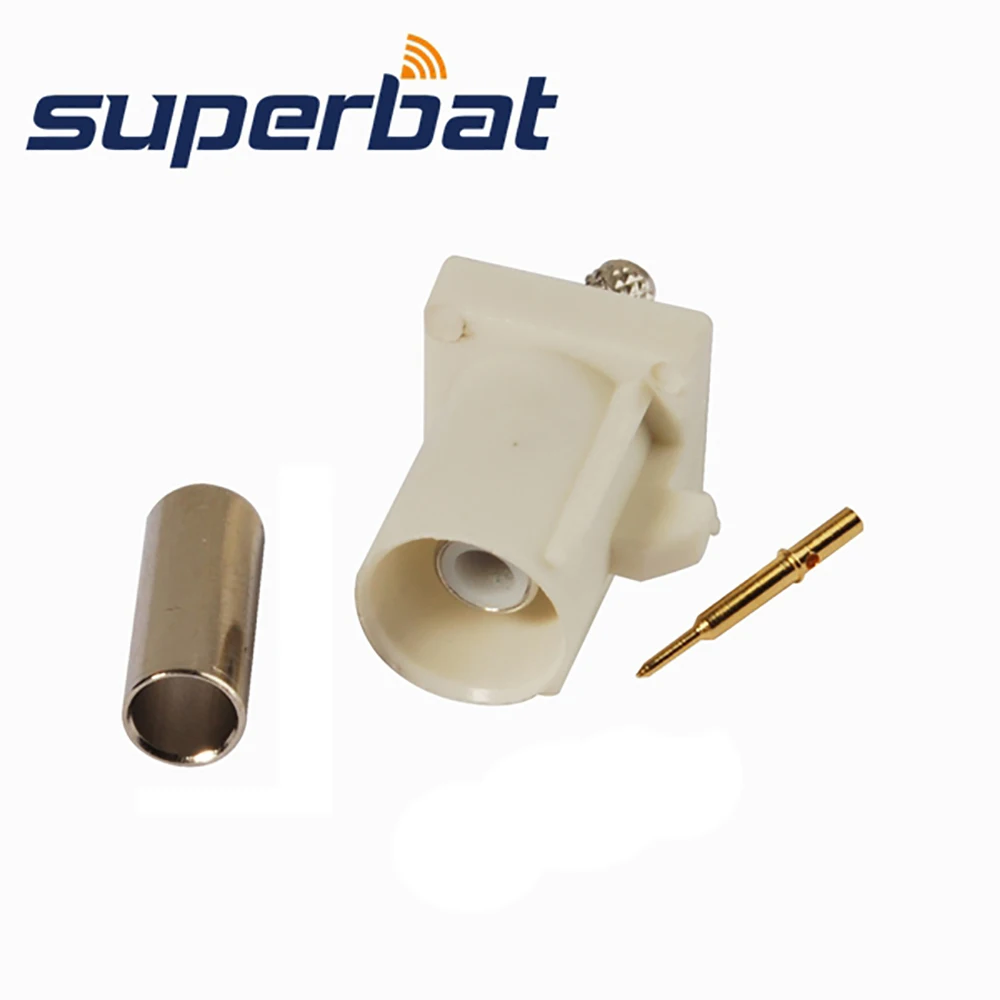Superbat Fakra B белый/9001 обжимной разъем радиоприемник с коаксиальным разъемом Phantom RF