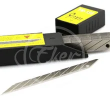 50 шт./упак. лезвия 30 градусов металла углерода Сталь Отламывающиеся резкое автомобиль Обёрточная бумага Ножи замена лезвия 9 мм 50 шт. лезвие/pack