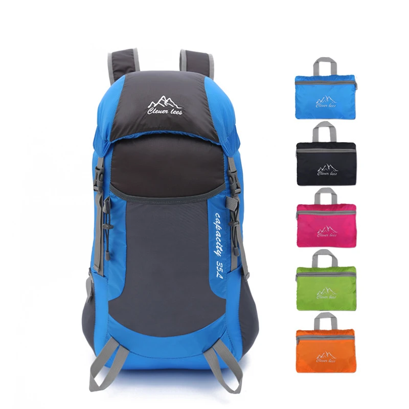 Mochila plegable ultraligera para hombre y mujer, morral de viaje,  senderismo, resistente al agua, 20-35L Fivean unisex