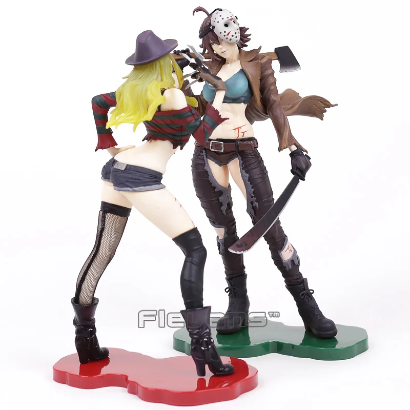 Freddy vs Jason Horror Bishoujo Voorhees / Krueger ПВХ фигурка Коллекционная модель игрушки 2 вида