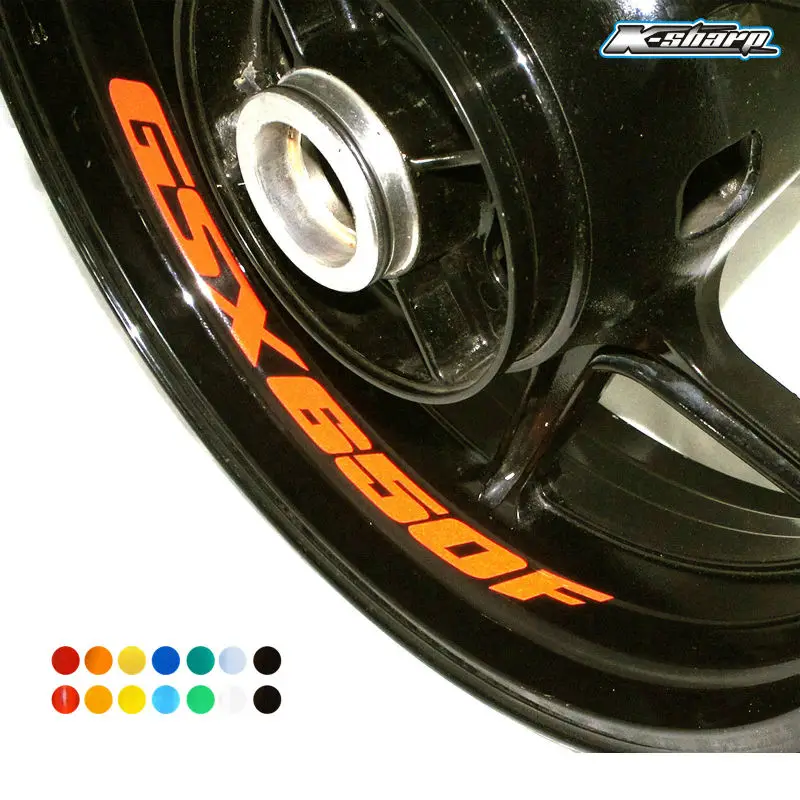 8X наклейки с внутренним ободом светоотражающие в полоску для SUZUKI GSX 650F|suzuki wheel