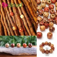 50 шт. деревянные бусины дреды 17 мм бусины для волос для косичек для украшения изготовления браслетов и ожерелья Аксессуары для волос