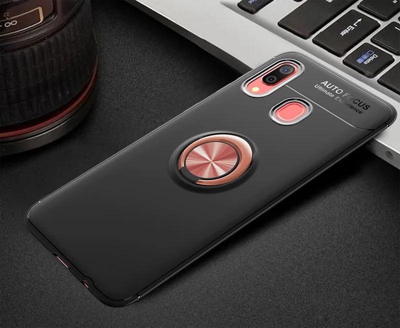 Чехол с кольцом для samsung Galaxy A40, подставка, мягкий чехол A 40 SM-A405FN/DS SM-A405F/DS, автомобильный держатель, бампер, чехол s SM A405FN/DS A405F/DS